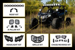 Can-Am Maverick X3 Light Bar Mounting Bracket - Diode Dynamics - Stage Series with SS5 LED Pods and TIR optics - Selectable backlight with eight color options - `17-`25 Can-Am Maverick X3 Light Bar Mounting Bracket - Diode Dynamics - Stage Series with SS5 LED Pods and TIR optics - Selectable backlight with eight color options - `17-`25
